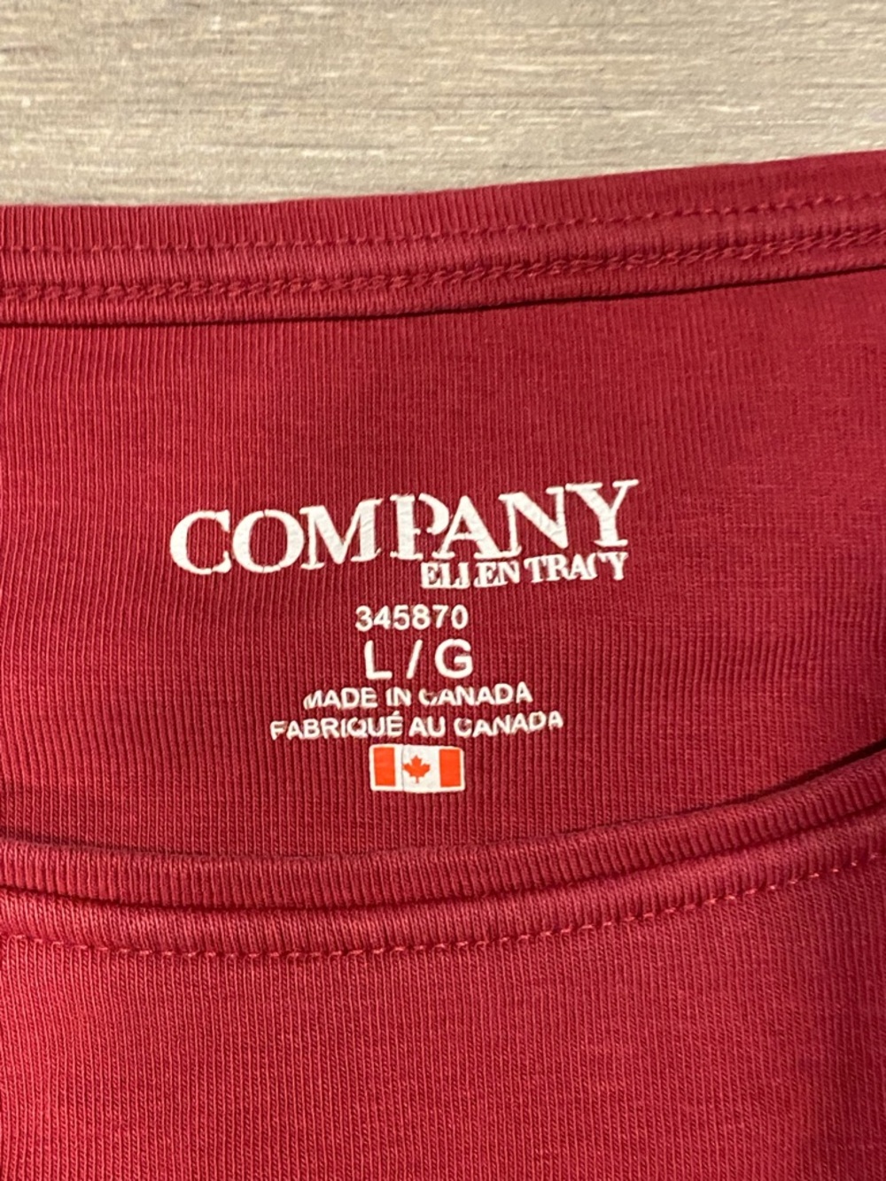 Ellen Tracy Long-Sleeve Crewneck Top - Red - Picture 2 of 2